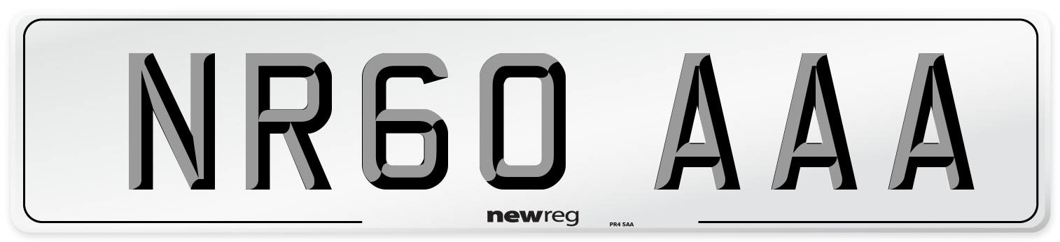NR60 AAA Number Plate from New Reg